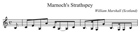 Marnoch's Strathspey - staff notation