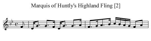 Marquis of Huntly's Highland Fling [2] - staff notation