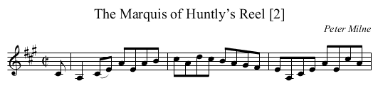 Marquis of Huntly’s Reel [2], The - staff notation