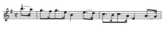 MARQUIS OF LORNE - staff notation