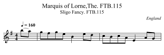 Marquis of Lorne,The. FTB.115 - staff notation