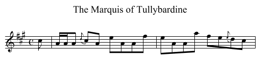 Marquis of Tullybardine, The - staff notation