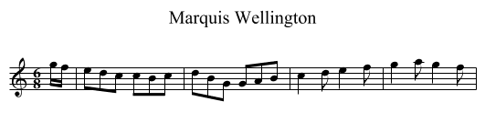 Marquis Wellington - staff notation