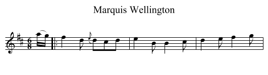 Marquis Wellington - staff notation
