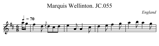 Marquis Wellinton. JC.055 - staff notation