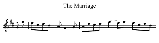 Marriage, The - staff notation