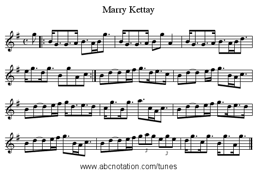 Marry Kettay - staff notation