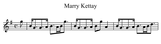 Marry Kettay - staff notation
