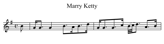 Marry Ketty - staff notation