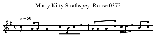 Marry Kitty Strathspey. Roose.0372 - staff notation