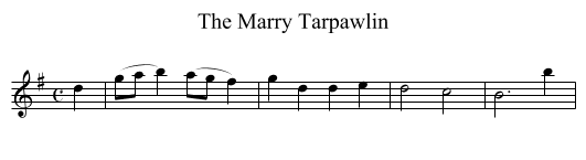 Marry Tarpawlin, The - staff notation