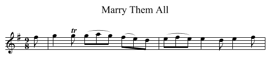 Marry Them All - staff notation