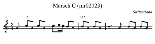 Marsch C (mr02023) - staff notation
