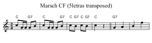 Marsch CF (5letras transposed) - staff notation