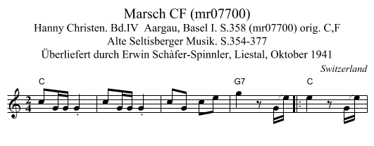 Marsch CF (mr07700) - staff notation