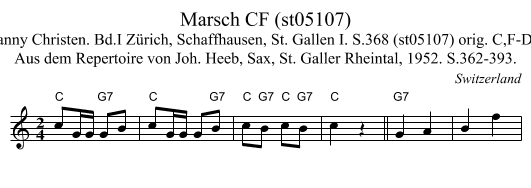 Marsch CF (st05107) - staff notation