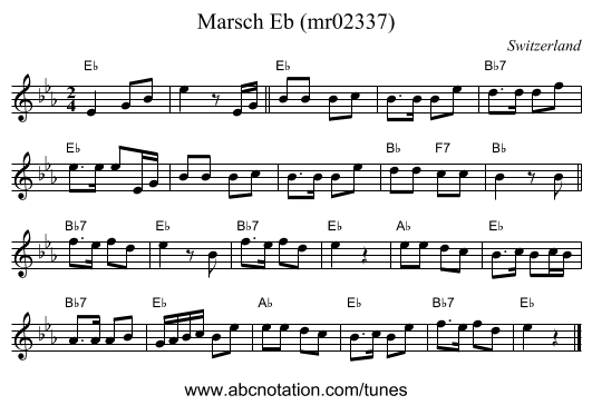 Marsch Eb (mr02337) - staff notation