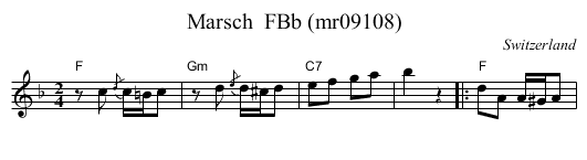 Marsch  FBb (mr09108) - staff notation