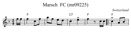 Marsch  FC (mr09225) - staff notation