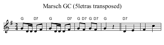 Marsch GC (5letras transposed) - staff notation