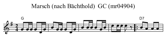 Marsch (nach B&auml;chthold)  GC (mr04904) - staff notation