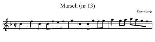 Marsch (nr 13) - staff notation