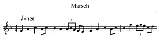 Marsch - staff notation