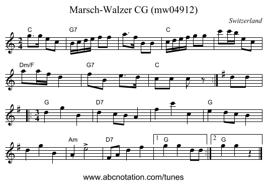 Marsch-Walzer CG (mw04912) - staff notation
