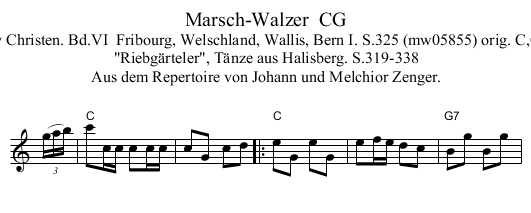 Marsch-Walzer  CG - staff notation