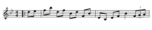 Marshall Hill's Hornpipe - staff notation