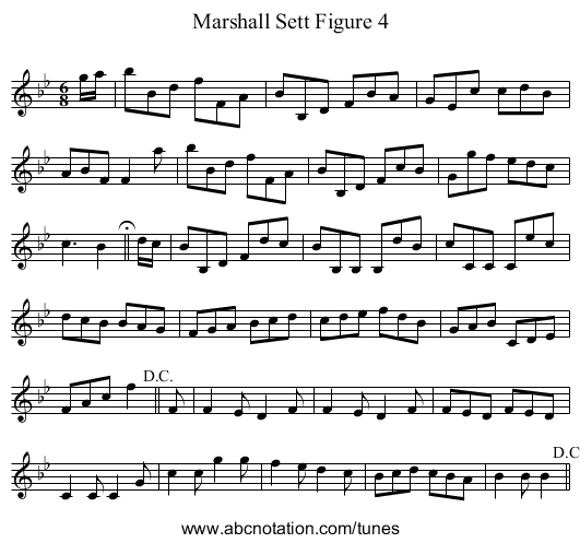 Marshall Sett Figure 4 - staff notation