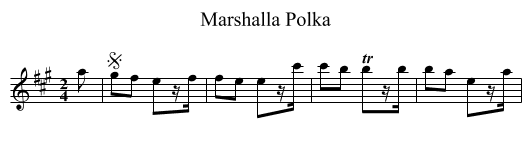 Marshalla Polka - staff notation