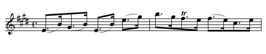 Marshall's Strathspey - staff notation