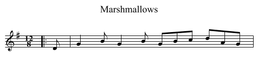 Marshmallows - staff notation