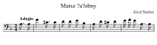 Marsz ?a?obny - staff notation