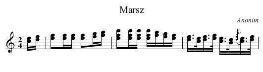 Marsz - staff notation