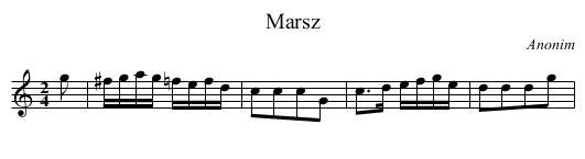 Marsz - staff notation
