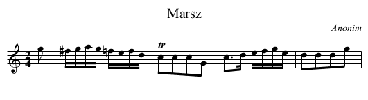 Marsz - staff notation