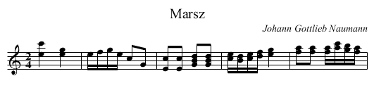 Marsz - staff notation
