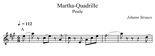 Martha-Quadrille - staff notation