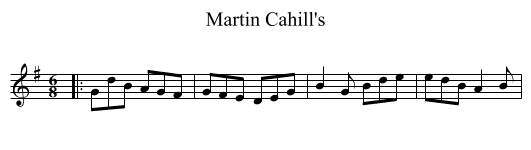 Martin Cahill's - staff notation
