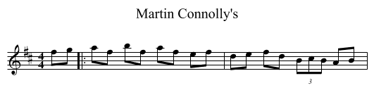 Martin Connolly's - staff notation