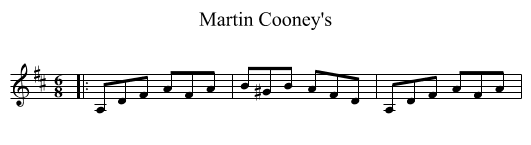 Martin Cooney's - staff notation