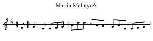 Martin McIntyre's - staff notation
