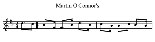 Martin O'Connor's - staff notation
