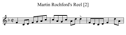 Martin Rochford's Reel [2] - staff notation