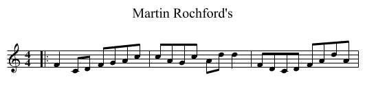 Martin Rochford's - staff notation