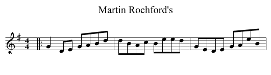 Martin Rochford's - staff notation