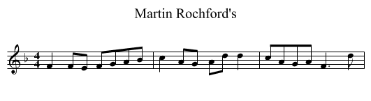 Martin Rochford's - staff notation