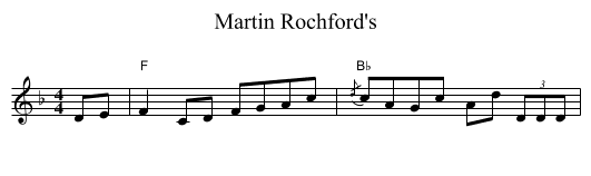 Martin Rochford's - staff notation